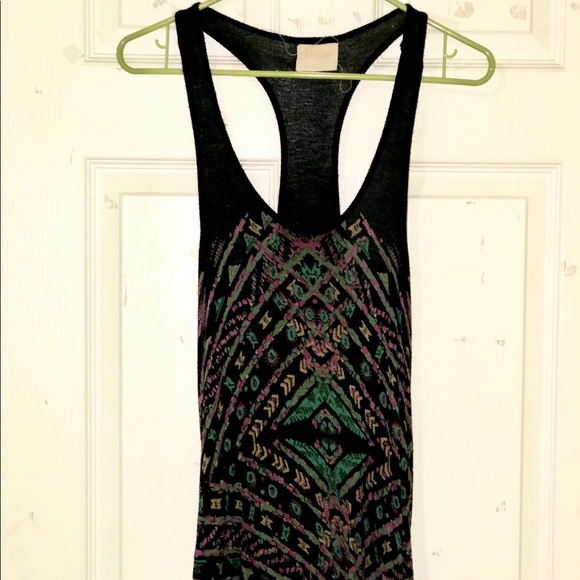 Black Tribal Print Racerback Tunic - Picture 1 of 1